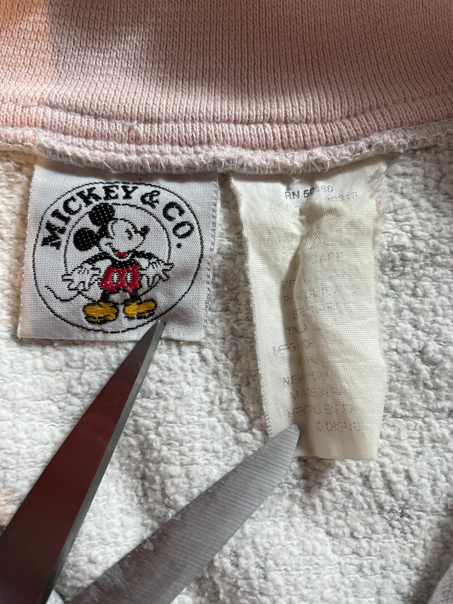 90’s DISNEY MICKEY CHAMPIONS TOUR Size L Vintage Half-zip Sweat-Shirt / K1364