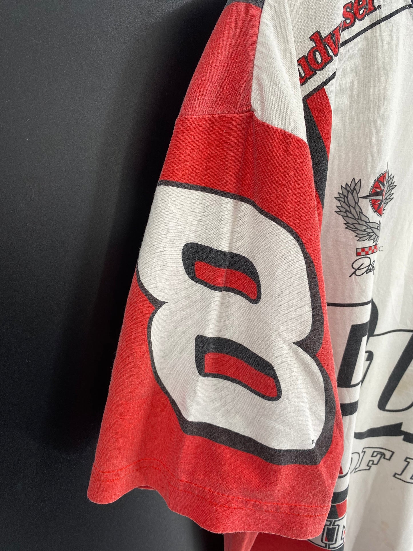 90's BUDWEISER DALE EARNHARDT JR MADE IN USA Size L Vintage Racing T-Shirt / K1955