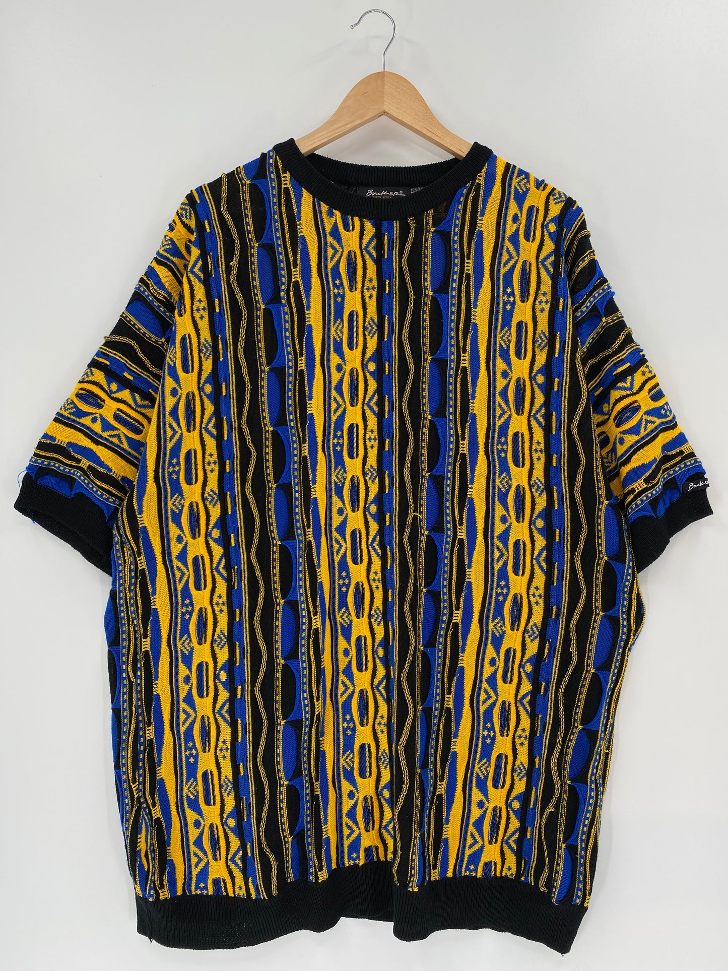 Vintage 3D COOGI- Style Size XXL Short Sleeve Knit Sweater / K1512