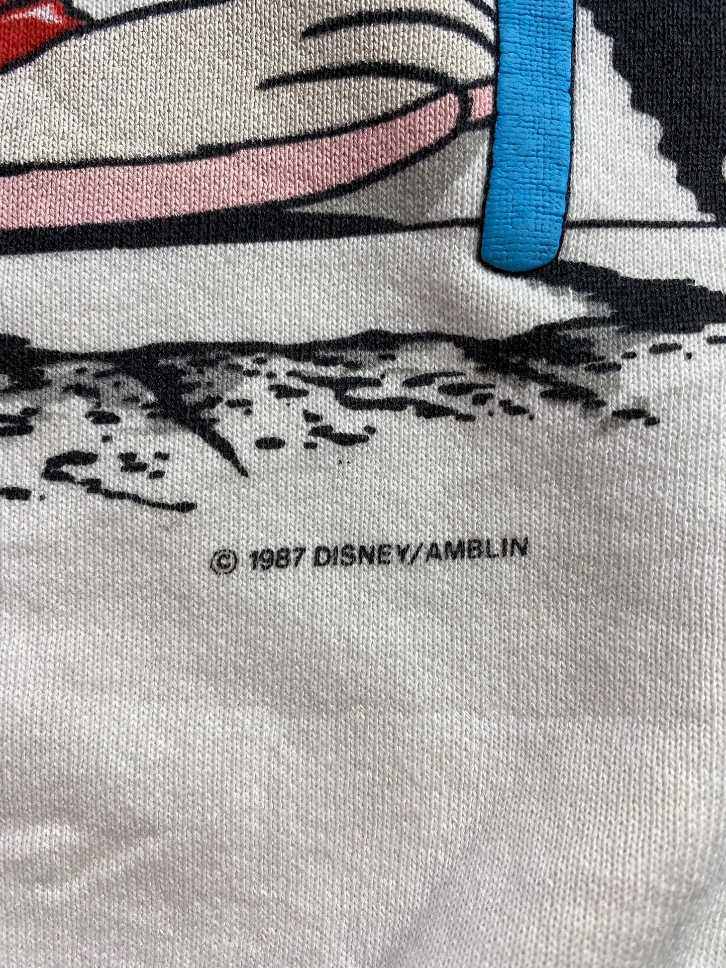1987 Disney ROGER RABBIT Size L Vintage Sweat-shirt / 6608