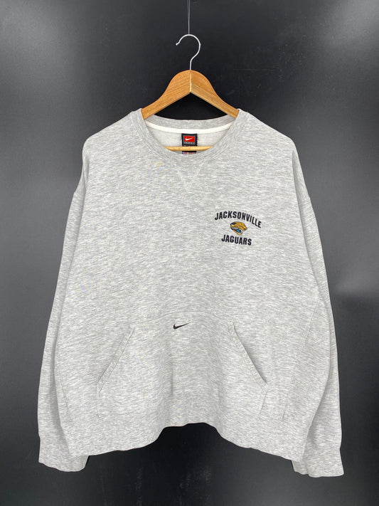 00’ NIKE JACKSONVILLE JAGUARS Size XL Vintage NFL Sweat-shirt / 7917