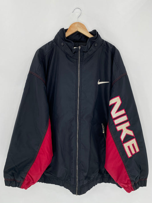 90’s NIKE Zipper Size XXL Vintage Padded Nylon-Jacket / 5724