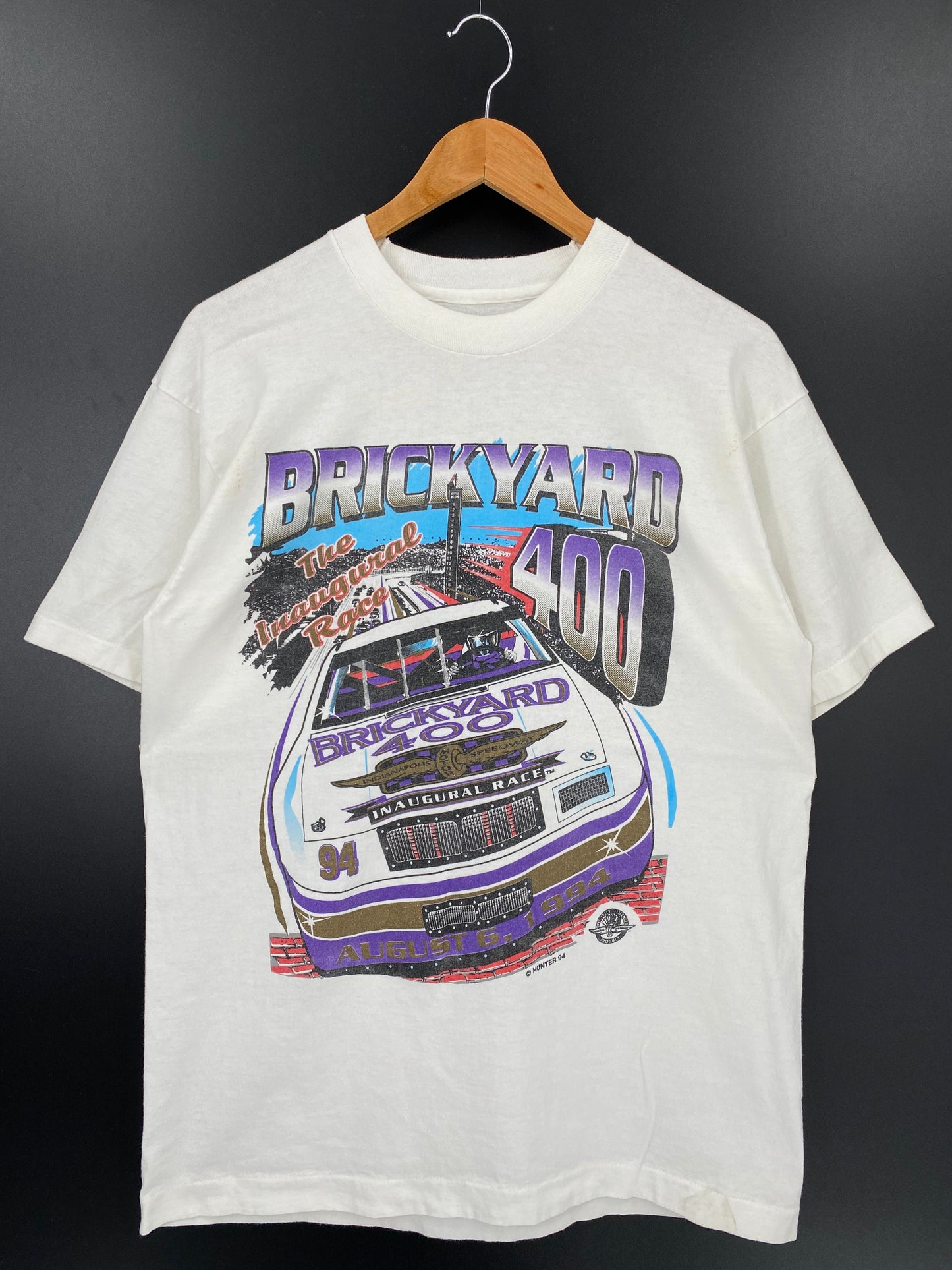 1994' BRICK YARD400 Size No tag (Approx.L-XL) Vintage Racing T-Shirt / K2251