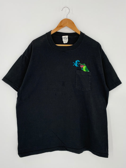 00’ DISNEY TICK-TOCK the CROCODILE Made in USA Size XXL Vintage T-Shirt / 8551