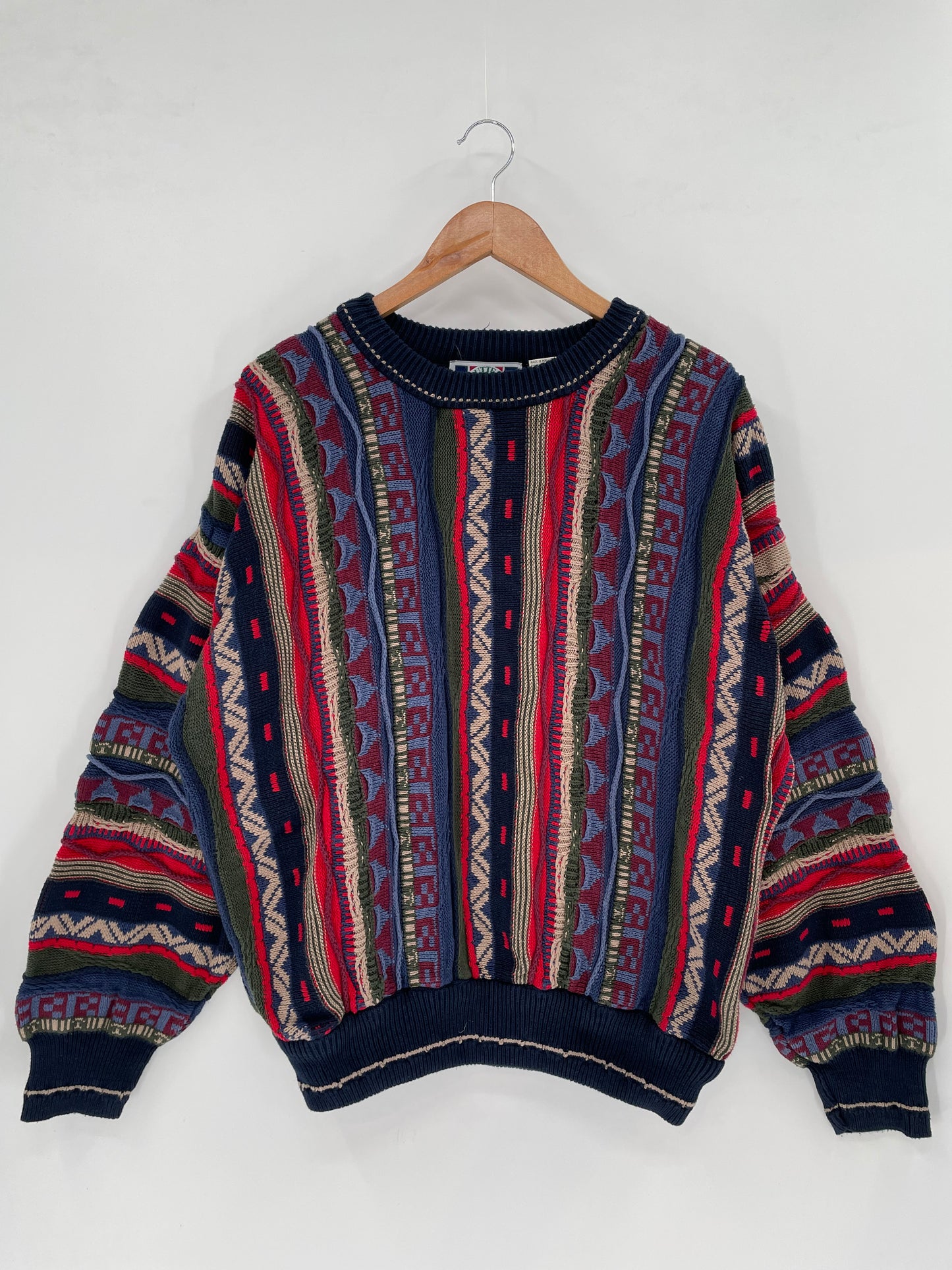 Vintage 3D COOGI- Style Size XL Knit Sweater / K1741