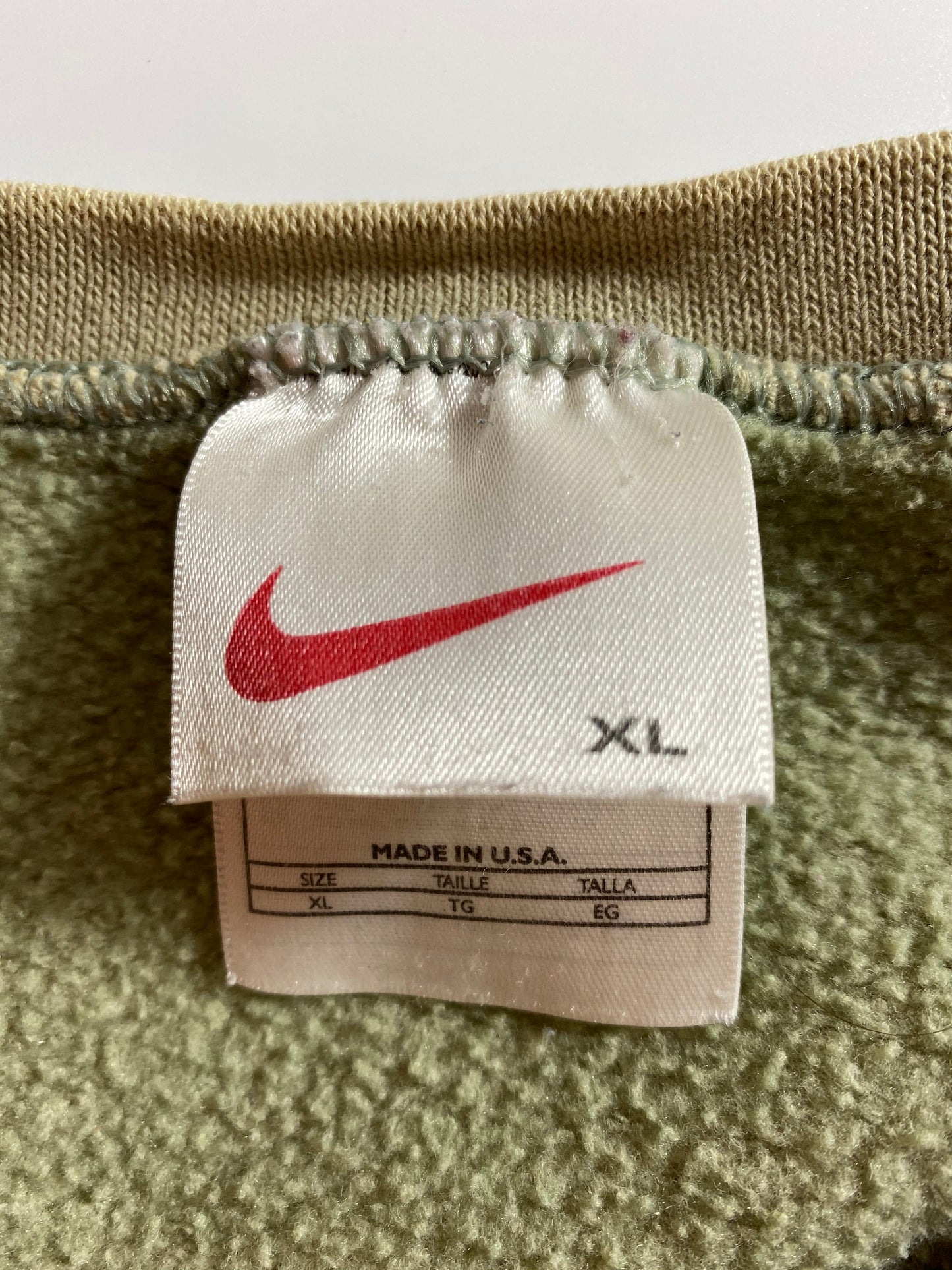 90’s NIKE Mini Swoosh Made in USA Size XL Vintage Sweat-shirt / 8160