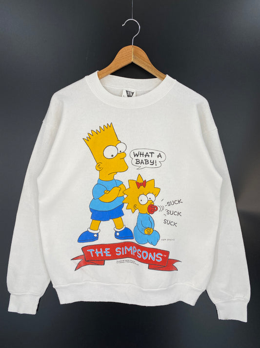 1990 THE SIMPSONS Made in USA Size L Vintage Sweat-shirt / 7656