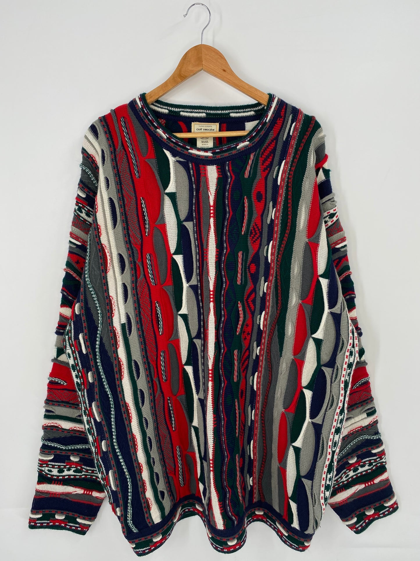 Vintage 3D COOGI- Style Size XXXL Knit Sweater / K3940