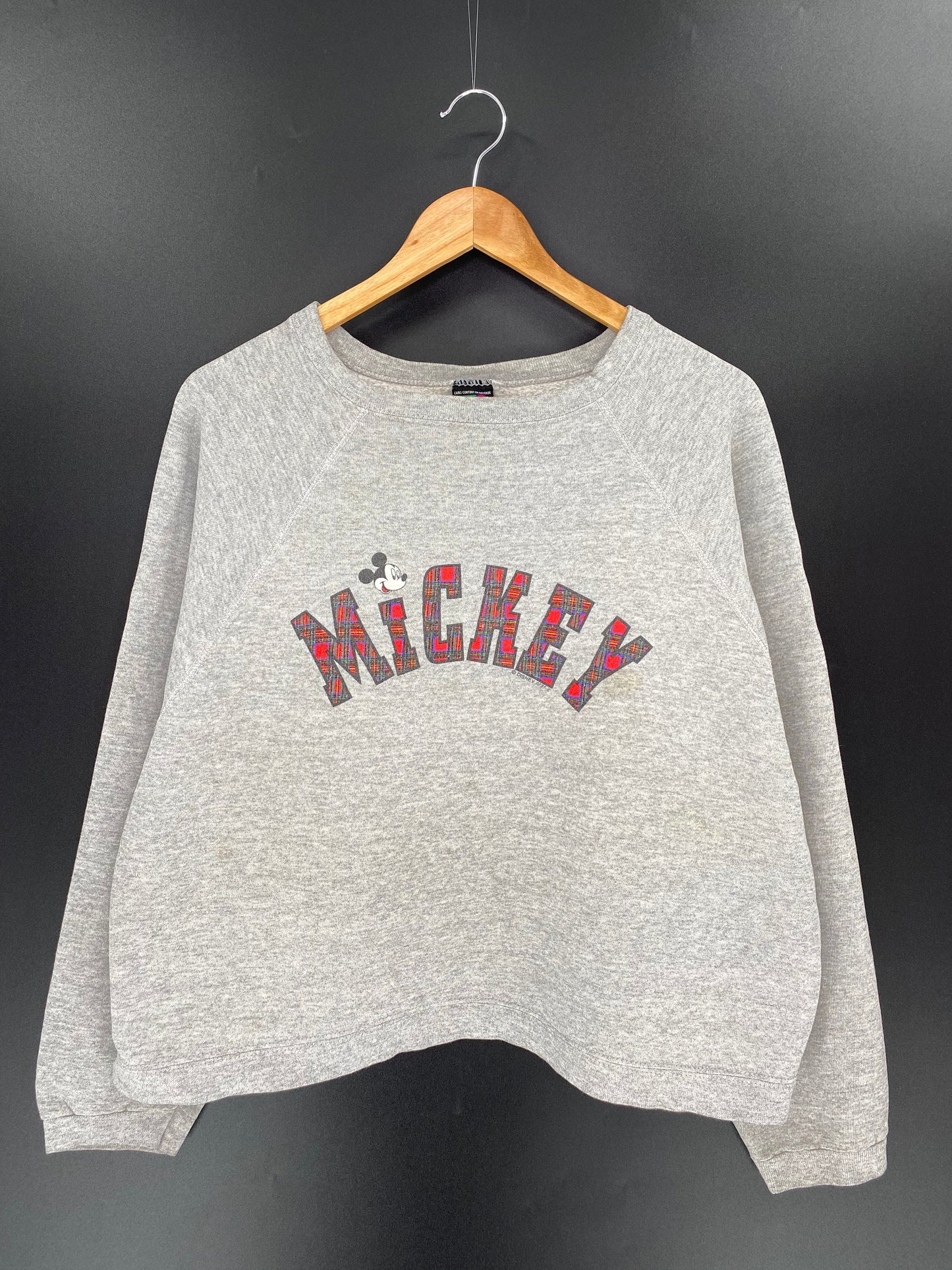 90’s DISNEY MICKEY Made in USA Size Ladies L Vintage Sweat-shirt / A9572