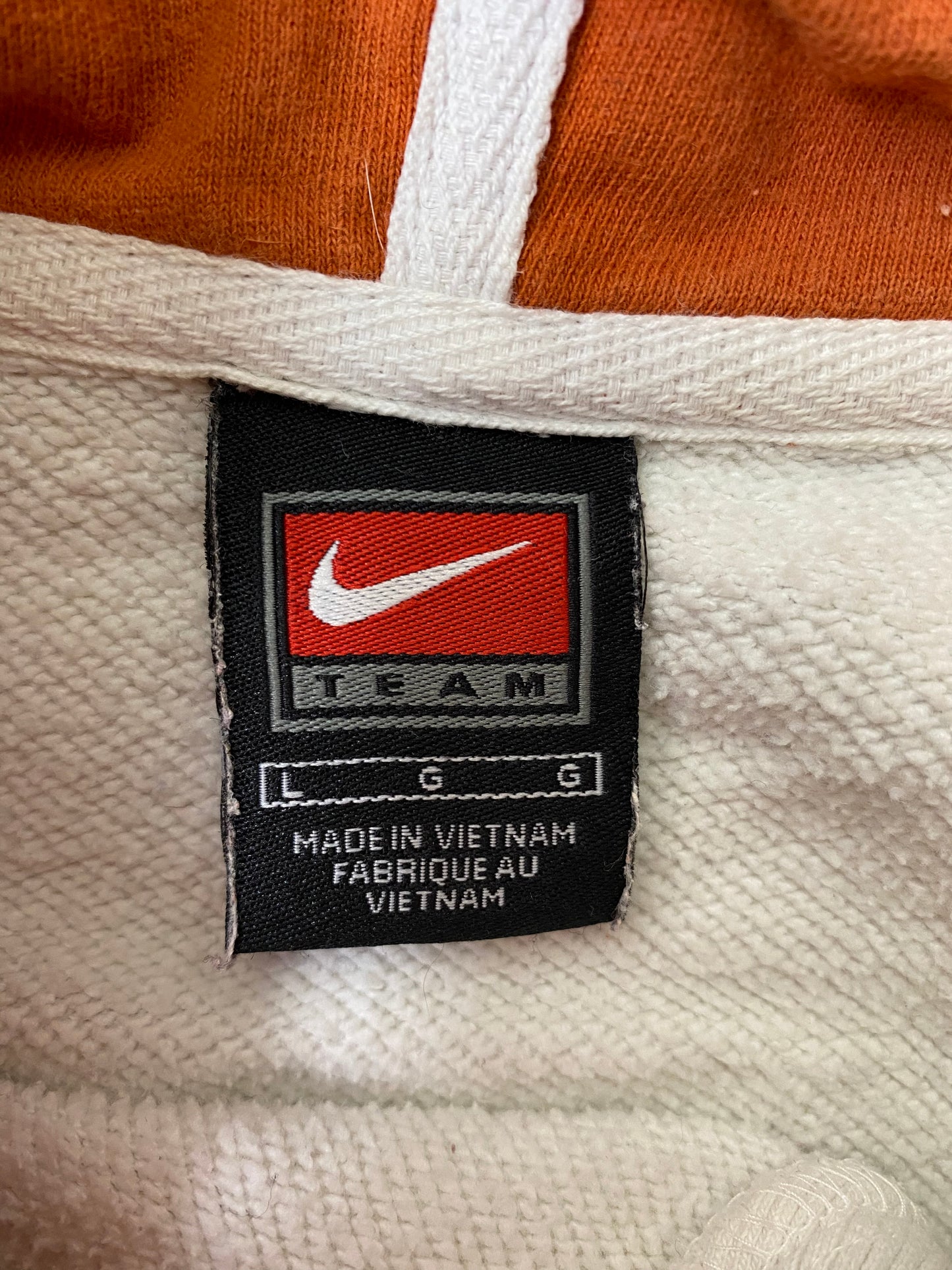 00' NIKE TEXAS Size L Vintage Hoodie Sweat-Shirt / K3728