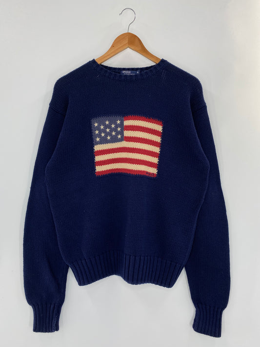 90’s RALPH LAUREN POLO JEANS Size Kids XL Vintage Knit Sweat- shirts / K3823