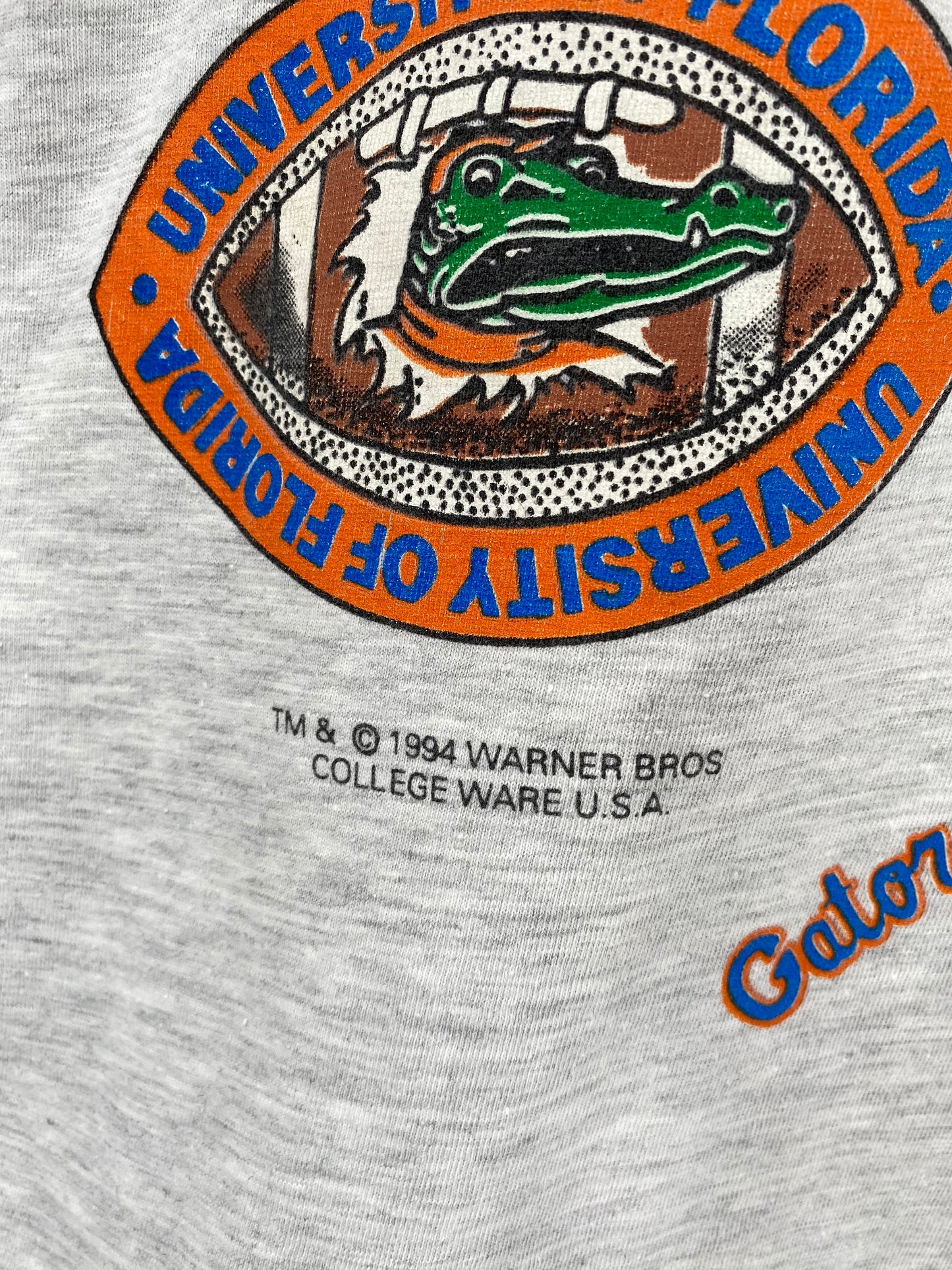 1994 UNIVERSITY OF FLORIDA LOONEY TUNES TAZ (No tag) Approx. Size XL Vintage T-Shirt / K2224