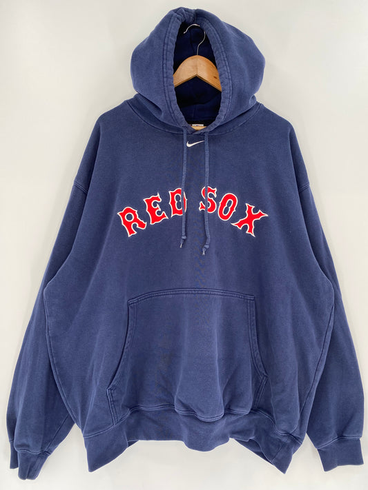 00’ NIKE RED SOX Size XXL Vintage MLB Hoodie Sweat-Shirts / K911