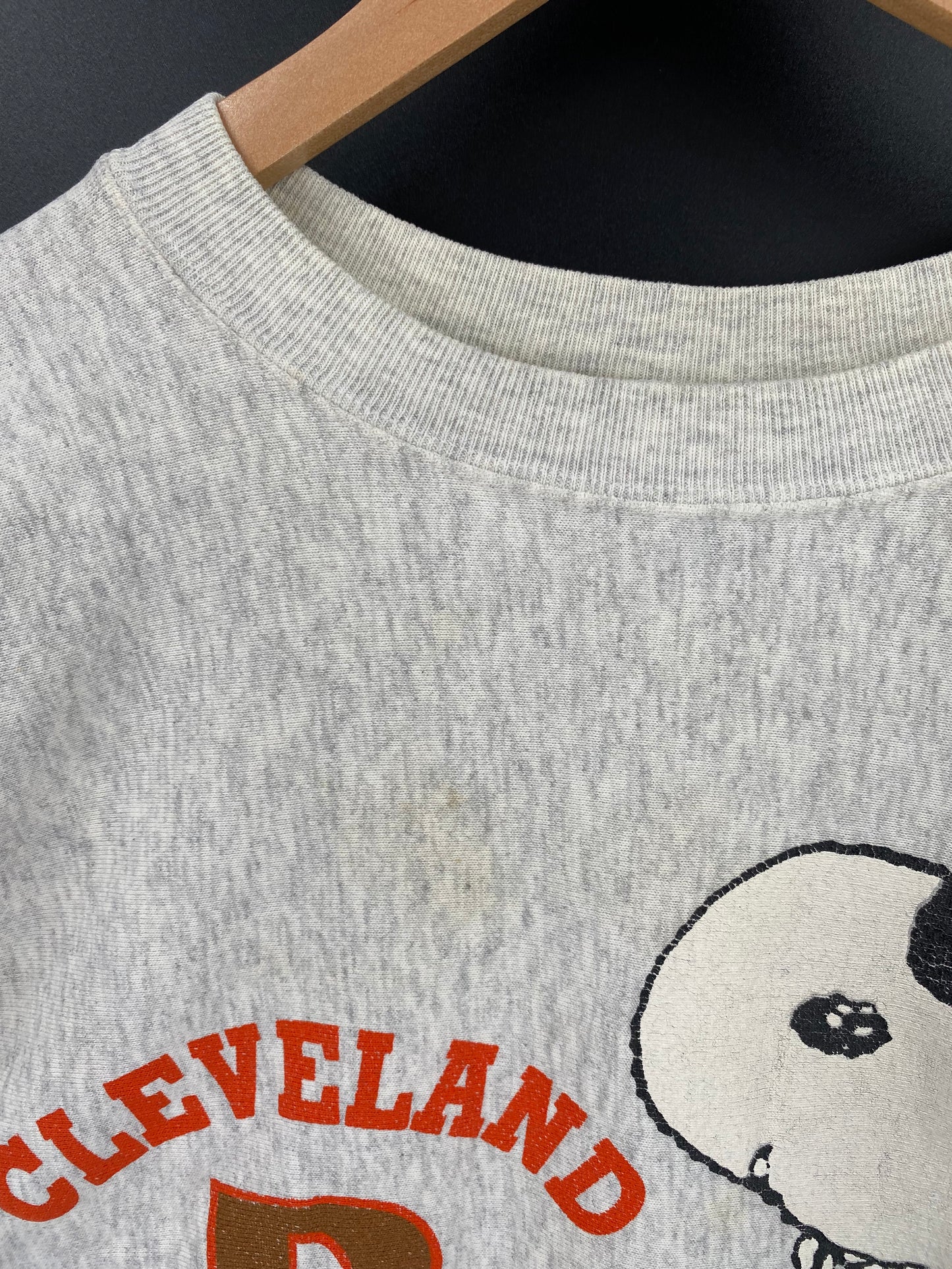 1994' CLEVELAND BROWNS SNOOPY Made in USA Size L Vintage Sweat-shirt / K3240