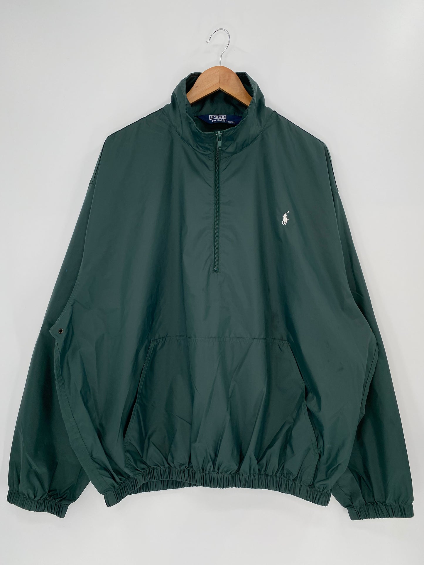 00’ RALPH LAUREN No tag (Approx. XL) Vintage Half zip Nylon Jacket / K183
