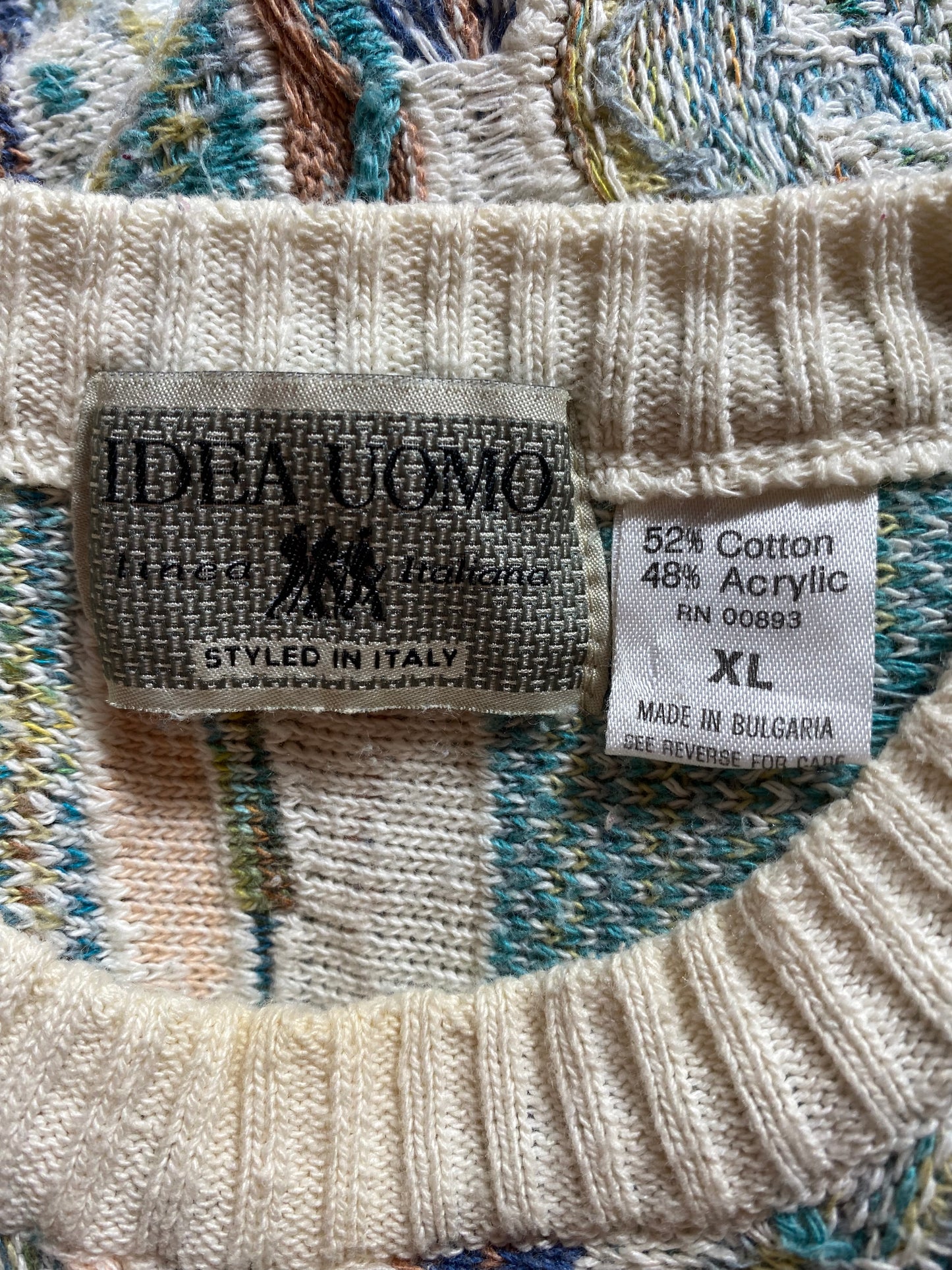 Vintage 3D COOGI- Style Size XL Knit Sweater / K1691