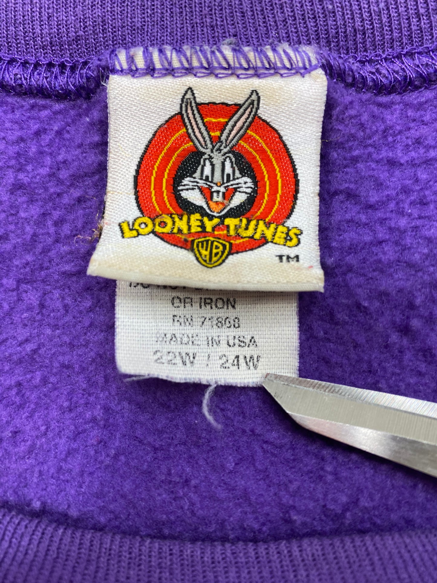 90’s Looney Tunes Tweety Made in USA Size Ladies XXL Vintage Sweat-Shirt / 5284