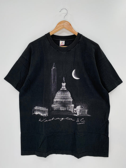 1992 WASHINGTON D.C Made in USA Size XL Vintage T-Shirt / E5621T