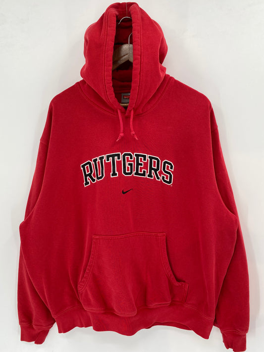 00’ NIKE RUTGERS Size L Vintage Hoodie Sweat-Shirts / K2572