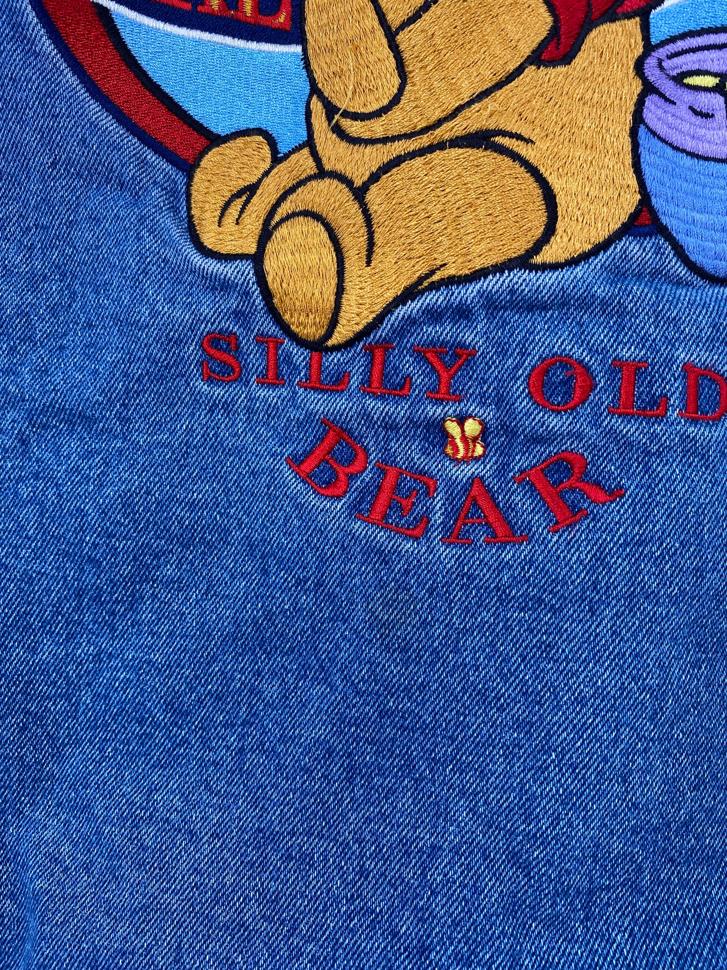 00’ WINNIE THE POOH Size S Vintage Denim Jacket  / K3676