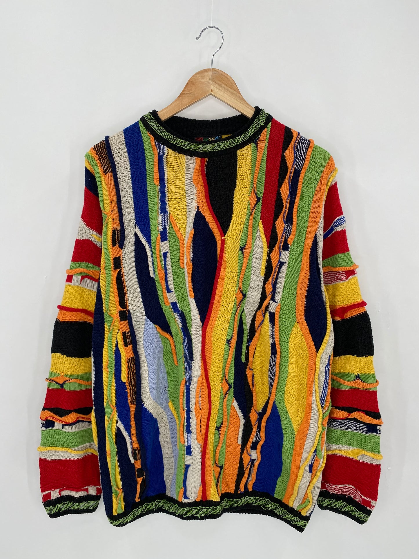 Vintage 3D Coogi-Style Size M Knit Sweater / 6314