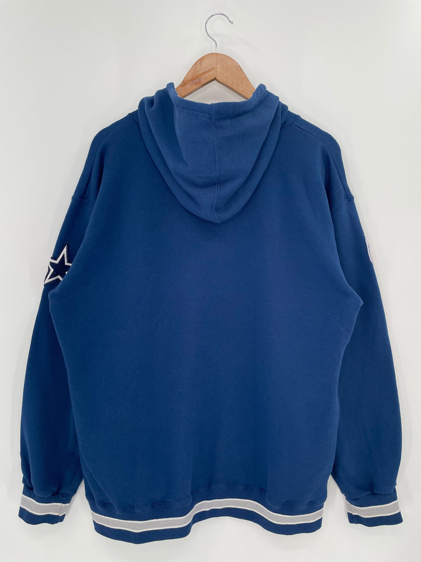 00’ STARTER COWBOYS FOOTBALL Size L Vintage NFL Hoodie Sweat shirt / K95