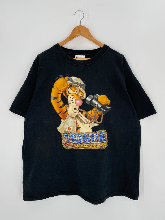 00’ DISNEY ANIMAL KINGDOM TIGGER Made in USA Size XXL Vintage T-Shirt / K7392