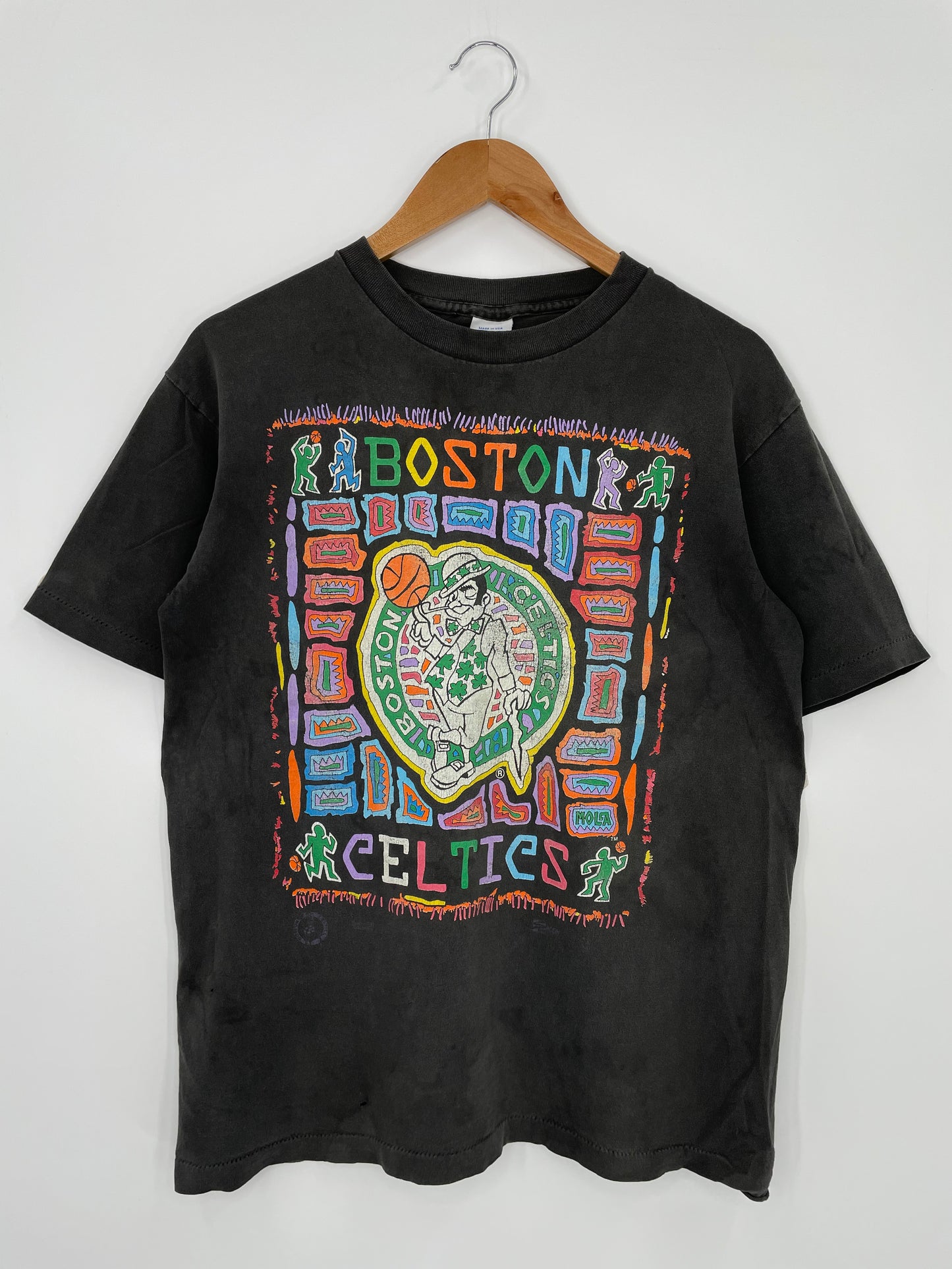 90’s BOSTON CELTICS Made in USA Size L Vintage NBA T- SHIRT / K1323