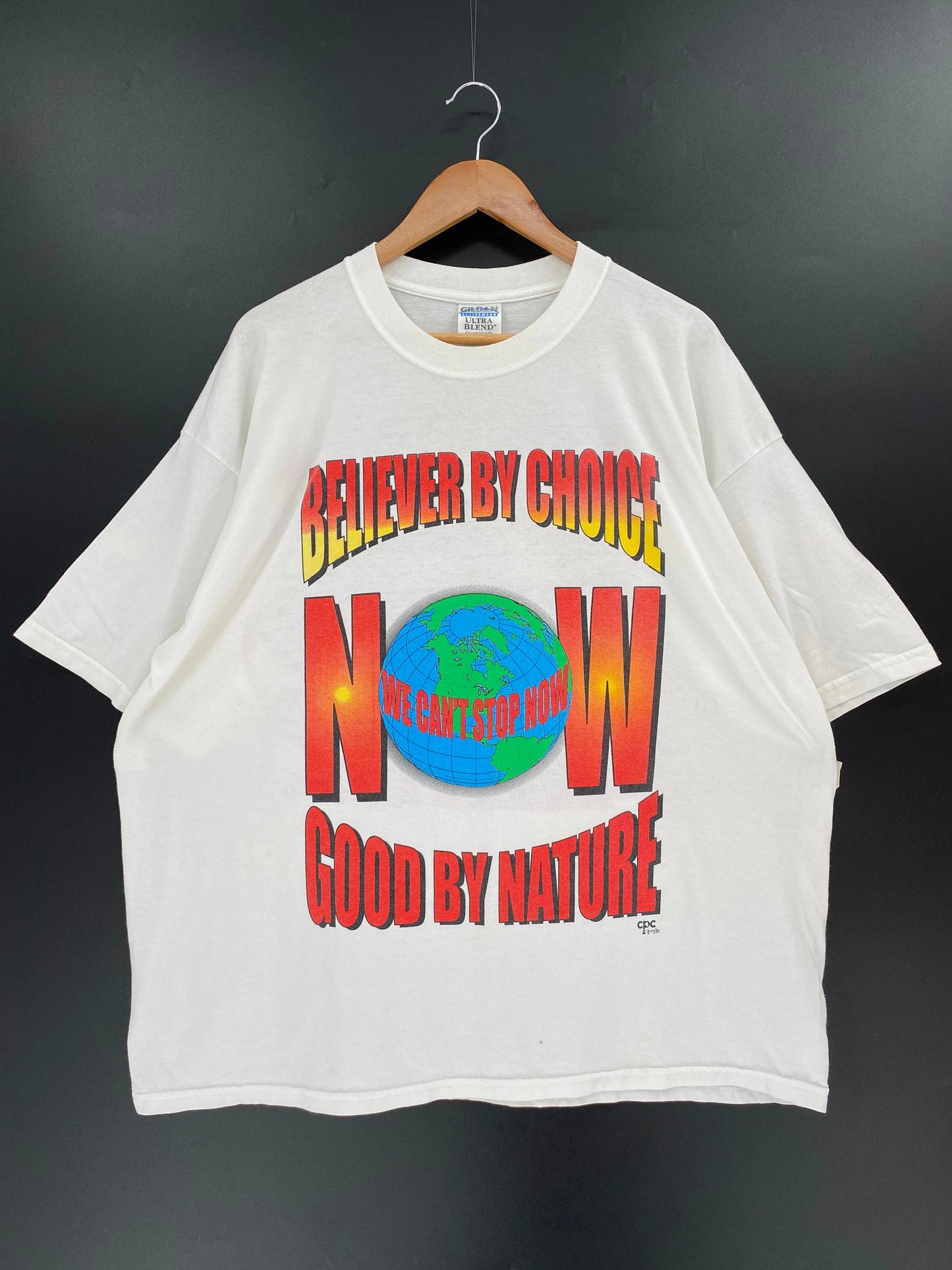 .Vintage Earth Print SIZE XXL Vintage T-SHIRT / E2280T