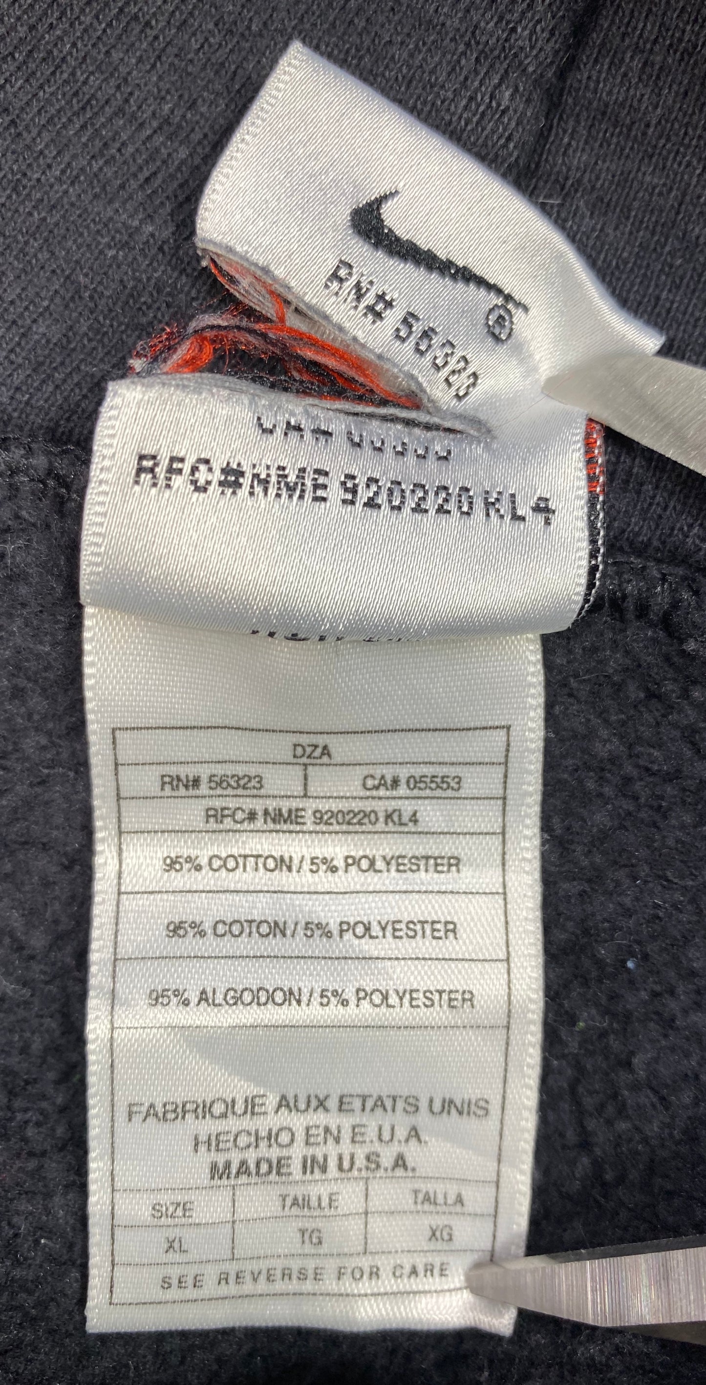 90' Nike Vintage Mini Swoosh Hoodie Made in USA Sweat-Shirt / 4500