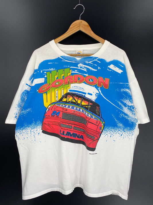 1994 DU PONT JEFF GORDON Made in USA Size XXL Vintage Racing T-Shirt / 9669