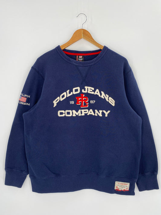 00’ POLO JEANS RALPH LAUREN Size L Vintage Sweat-Shirt / k6933
