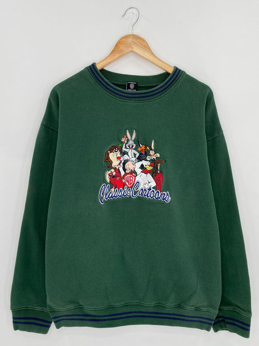 00’ WARNER BROS. LOONEY TUNES CLASSIC CARTOONS Size XL Vintage Sweat-Shirt   / 5822