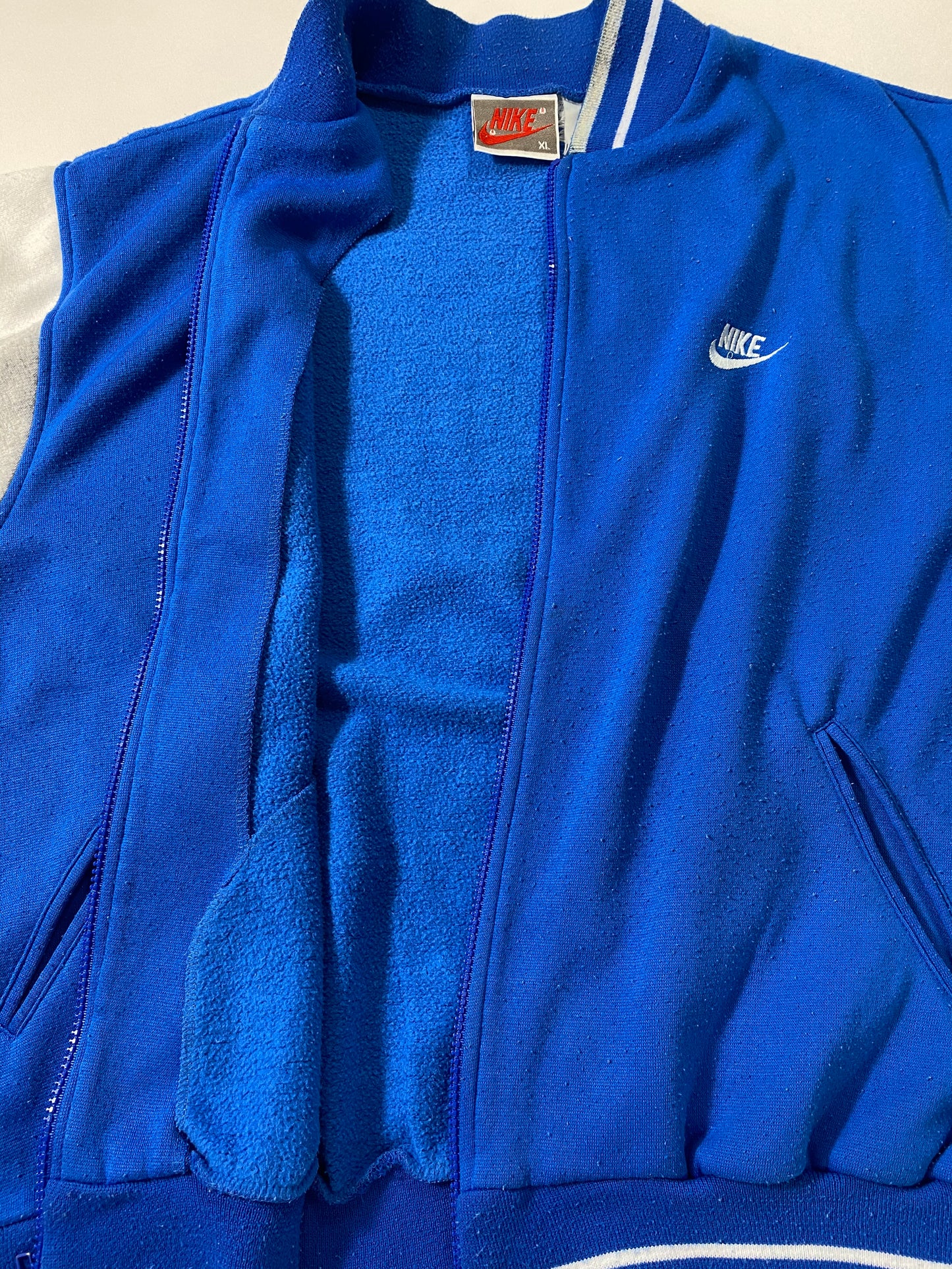 90’s NIKE Silver Tag Size XL Vintage Zip-up Sweat-shirt / 6803