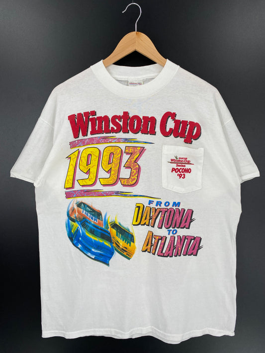 1993' NASCAR WINSTON CUP Made in USA Size XL Vintage Racing T-shirt / k1794