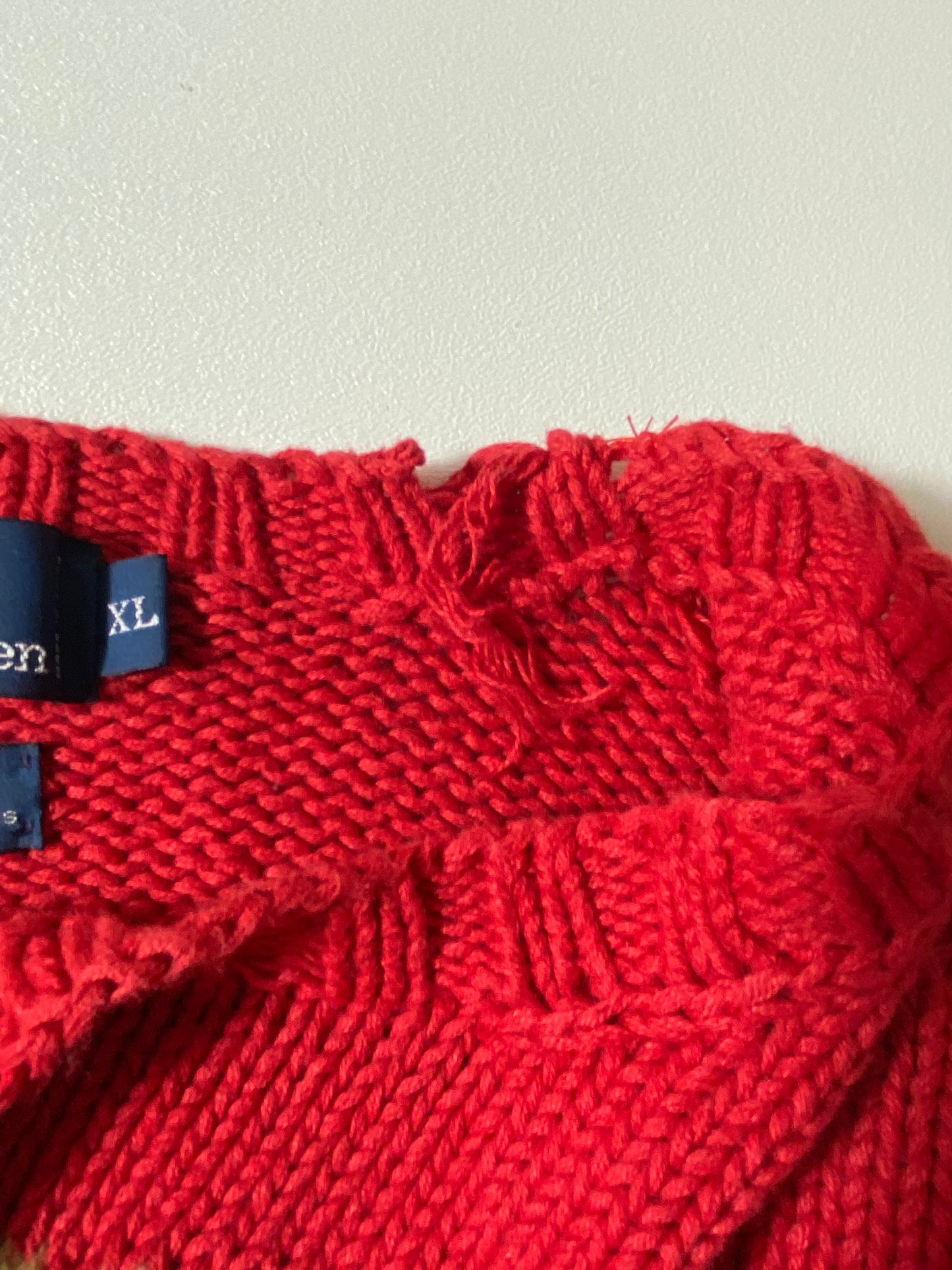 01’ POLO Bear RALPH LAUREN Size Ladies XL Vintage Knit Sweater / K2882