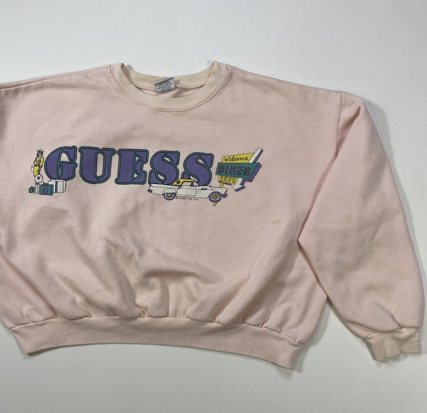 1987 GUESS Made in USA Size Ladies M Vintage Sweat-shirt / A9142