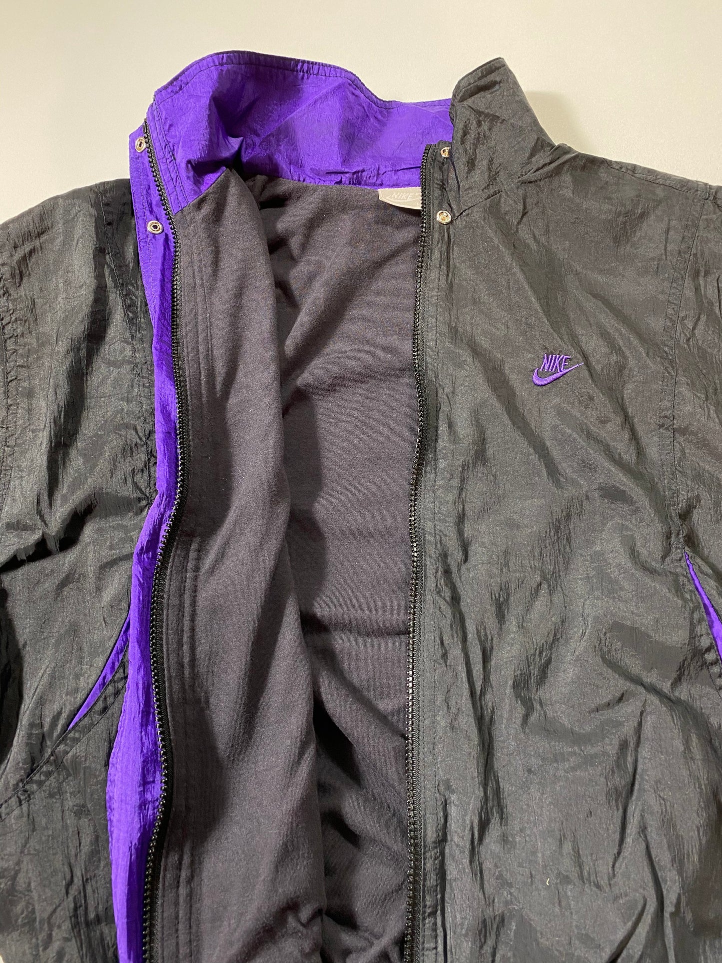90’s NIKE Silver Tag Size Ladies.M Vintage Nylon Jacket / A8537