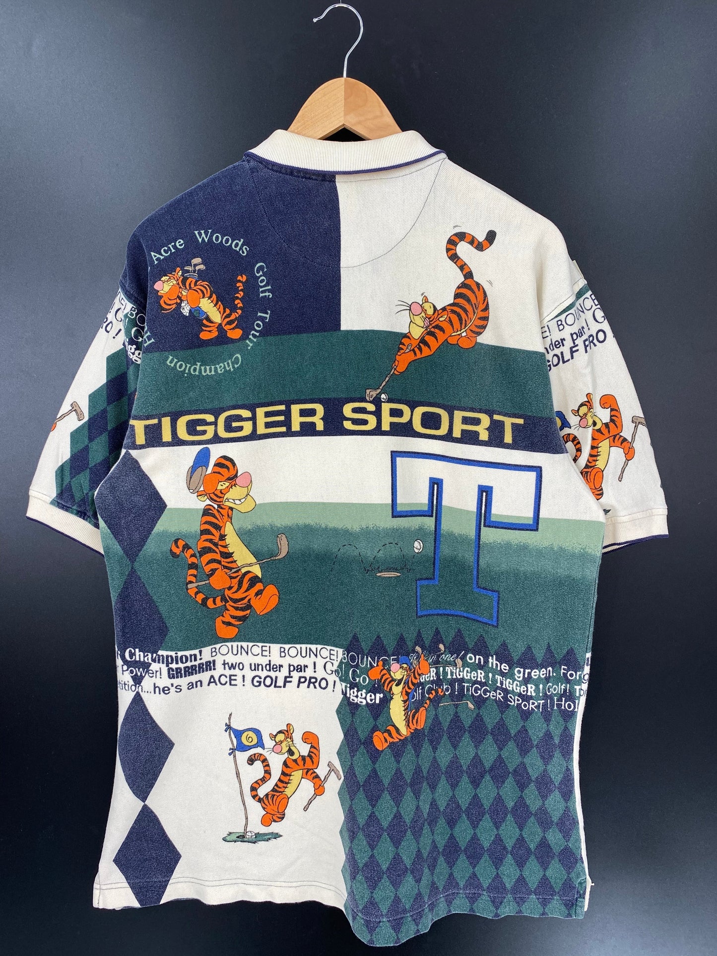 00’ DISNEY TIGGER Size No Tag(Approx.XL) Vintage Polo Shirt / A4629