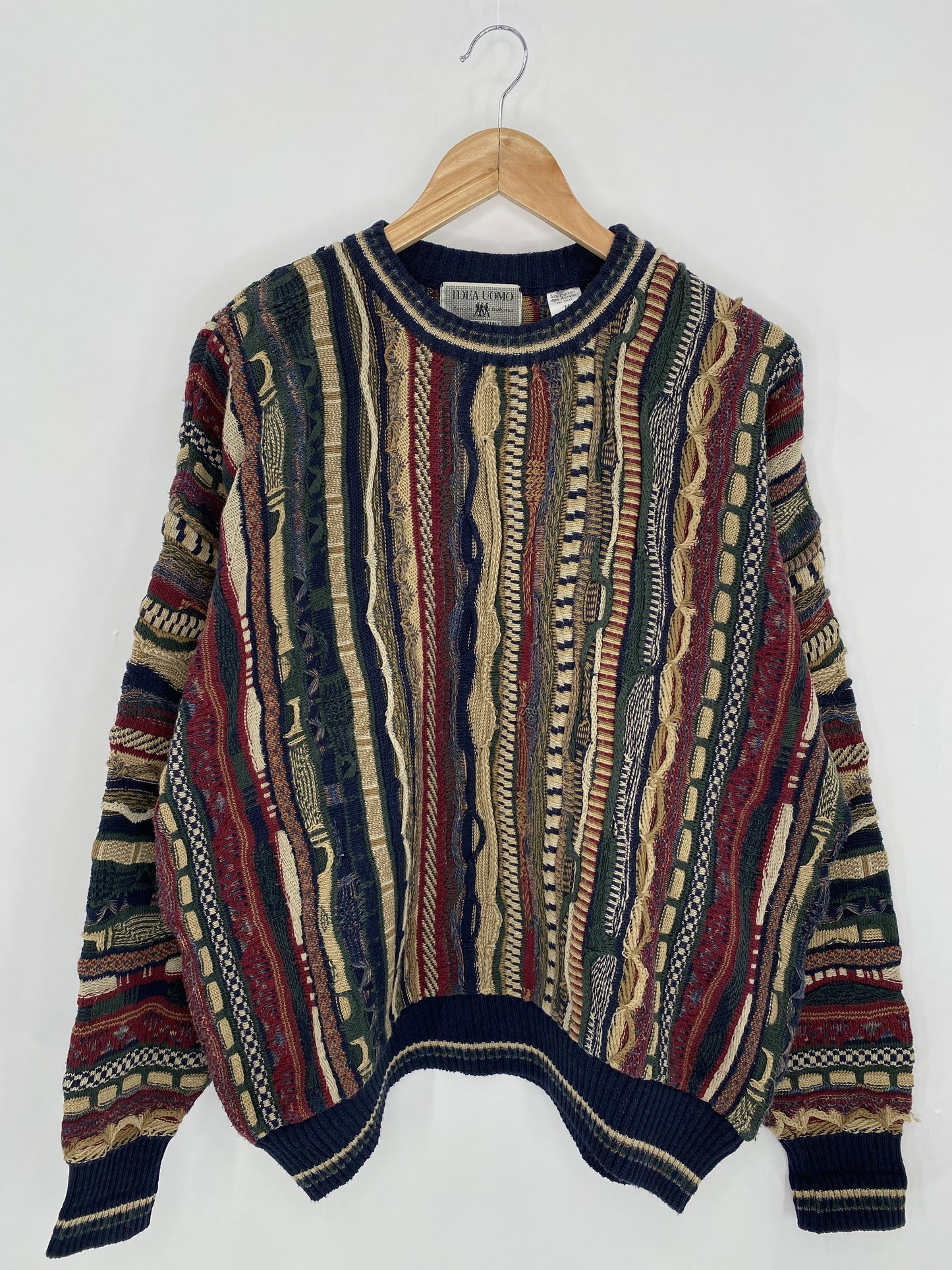 Vintage 3D Coogi-Style Size M Knit Sweater / K5734