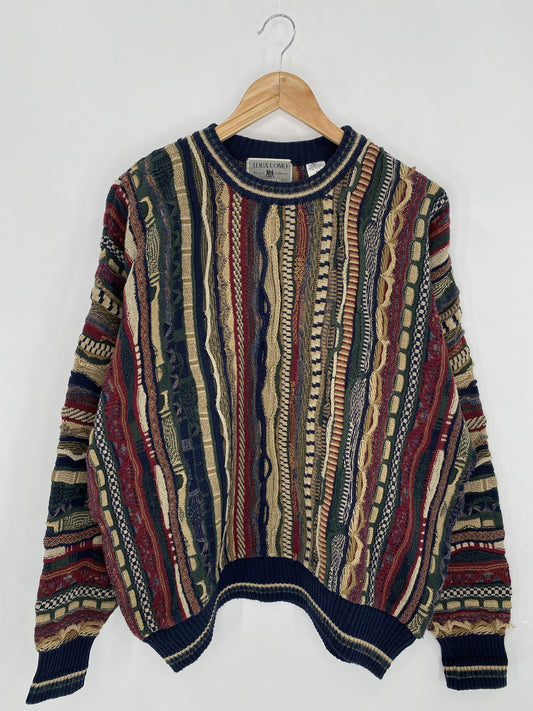 Vintage 3D Coogi-Style Size M Knit Sweater / K5734