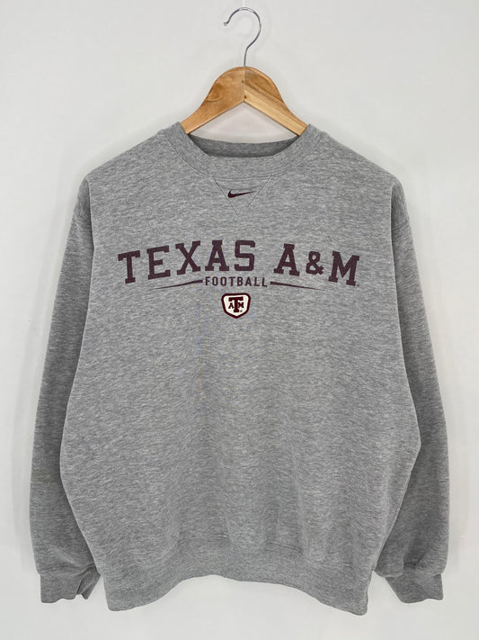 90’s NIKE TEXAS A&M FOOTBALL Size M Vintage Sweat-shirt / 7132