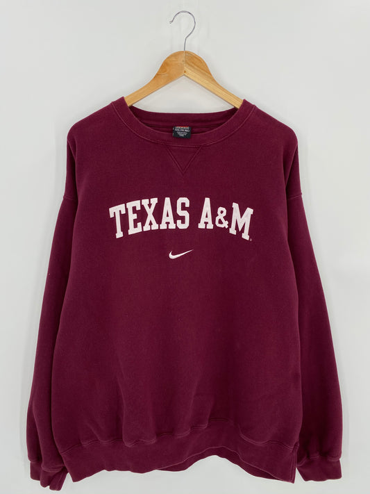 90’s NIKE TEXAS A&M Size XXL Vintage Sweat-shirt / 7034