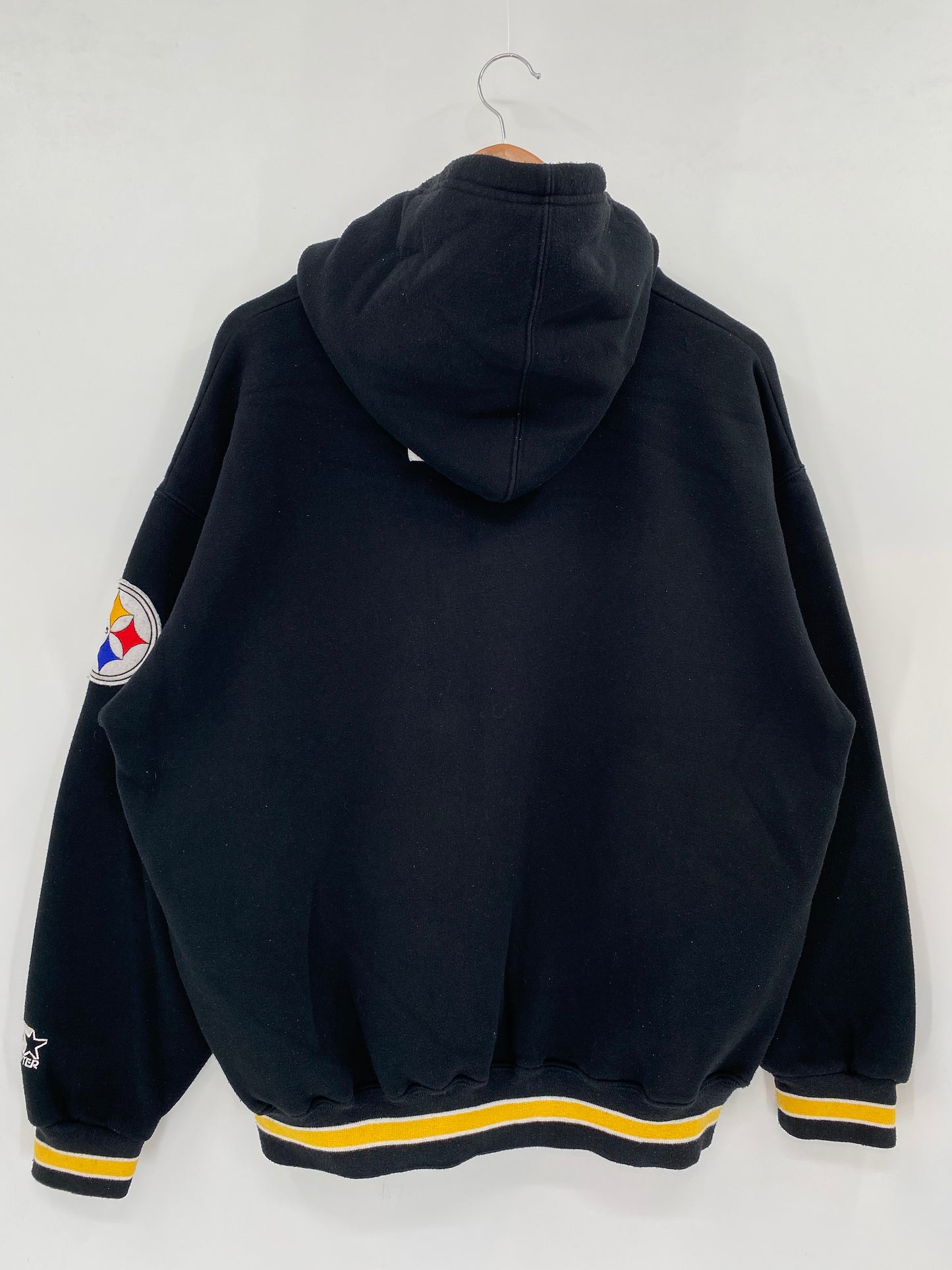 00’ STARTER STEELERS Size L Vintage NFL Hoodie Sweat-shirt / k1994