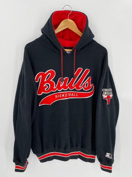 90’s STARTER CHICAGO BULLS Size L Vintage Hoodie Sweat-shirt / 7153