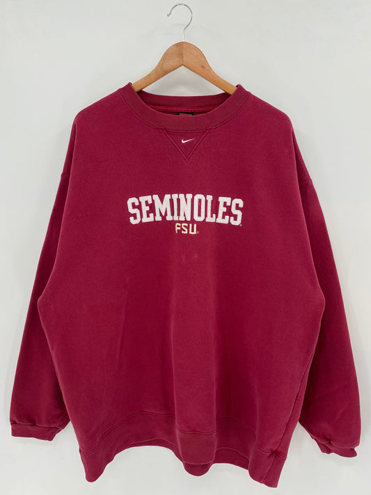 00’ NIKE FSU SEMINOLES Size XL Vintage Sweat-Shirt / K3562