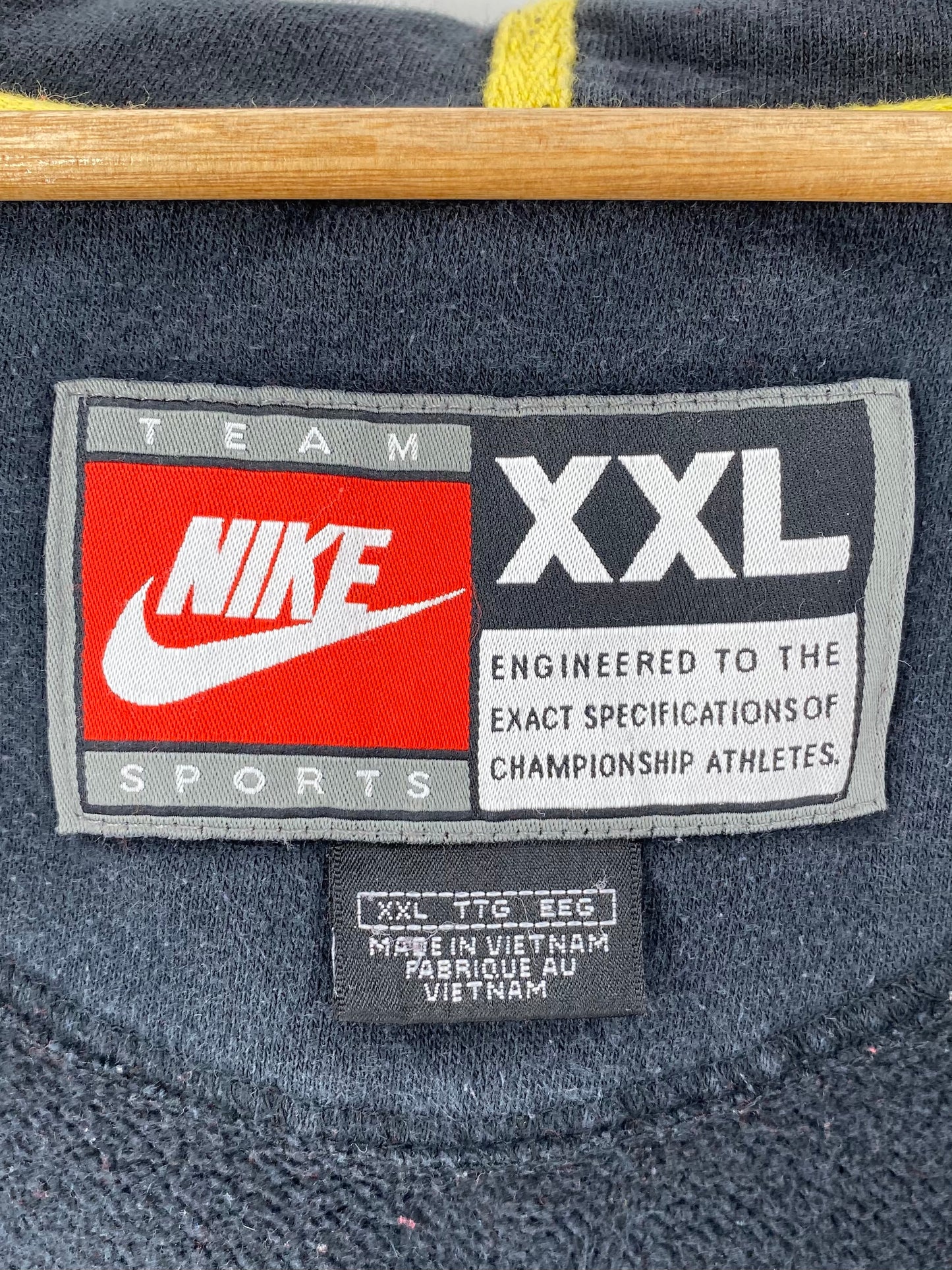 00’ NIKE ATLANTA Size XXL Vintage NBA Zip-up Hoodie Sweat-shirt / 7531