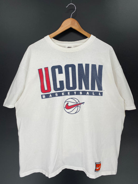 90’s NIKE UCONN BASKETBALL Made in USA Size L Vintage T-shirt /9408