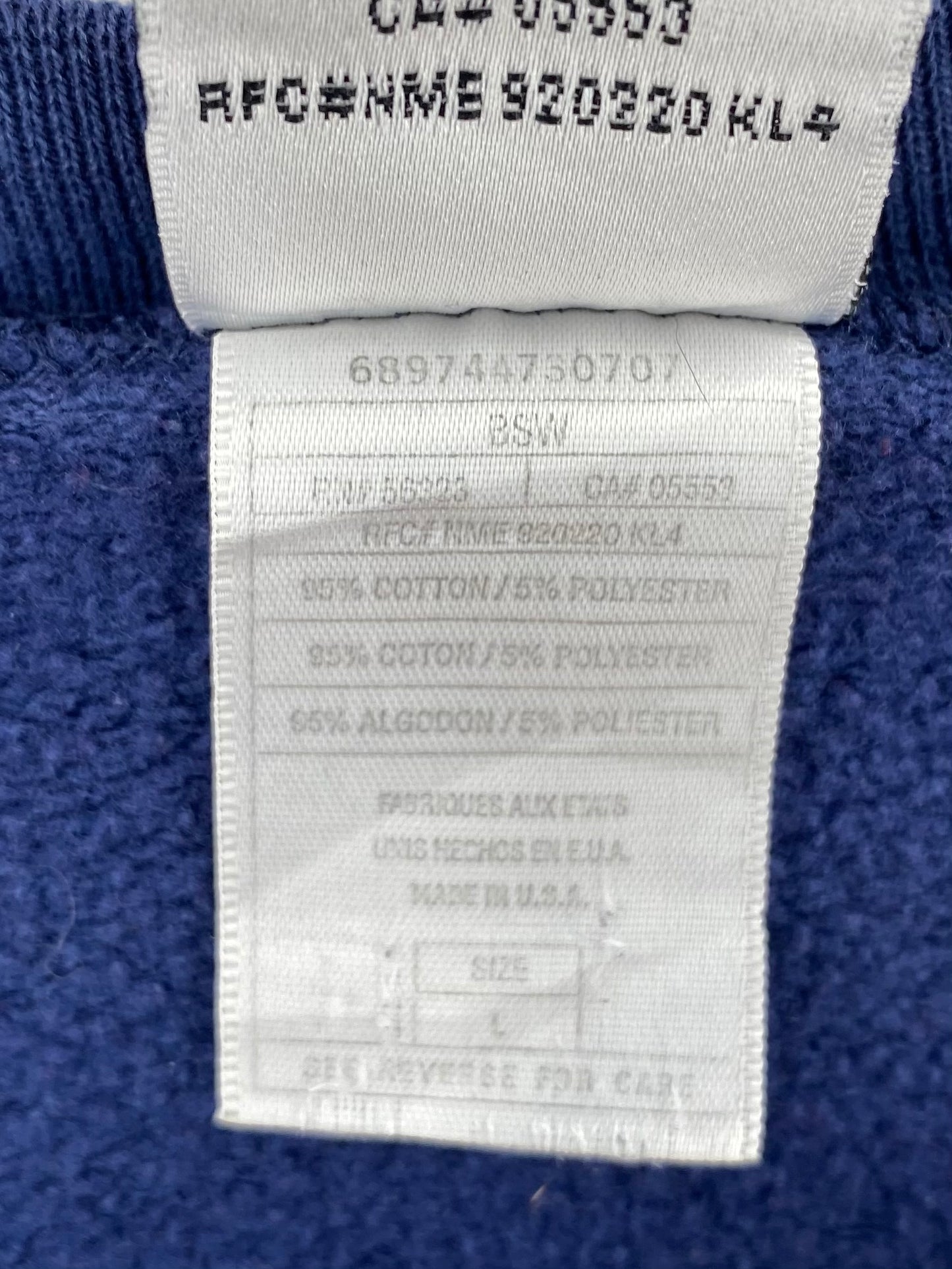 90’s NIKE Mini Swoosh Made in USA Damaged Size L Vintage Sweat-shirt / 7740