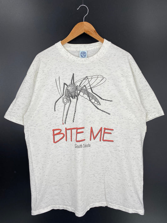 90’s SOUTH DAKOTA BITE ME Made in USA Size XL T-Shirt / E2910T